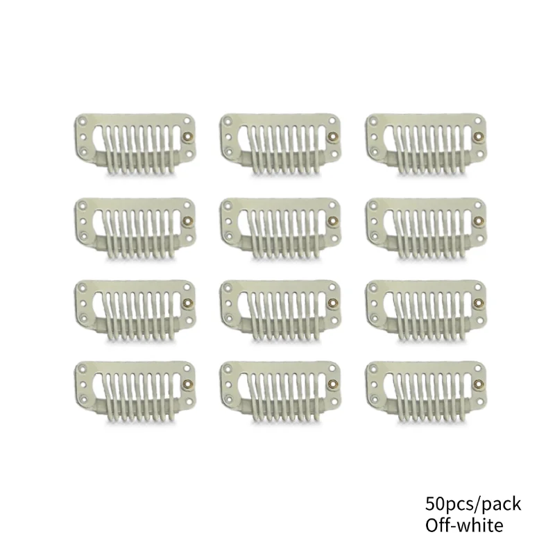 50 Uds. Clip de peluca de gota de agua de nueve dientes mejorado: hecho de material metálico, diseño resistente y duradero, portátil y ligero, s