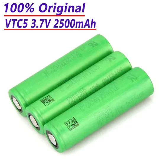

100% Original 3.7V US18650 VTC5 2500mAh Lithium ion Rechargeable Battery VTC5 25A Flashlight Toy Discharge