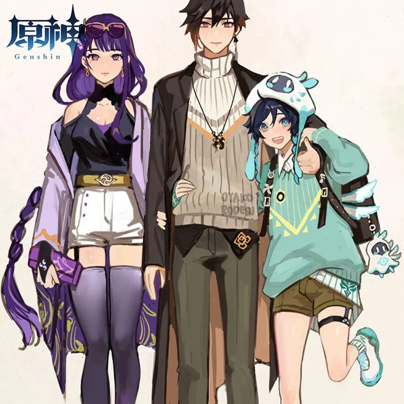 

Game Genshin Impact Cosplay Costume Kaedehara Kazuha Cosplay Venti Cosplay Kaedehara Kazuha Venti Daily Casual Clothes