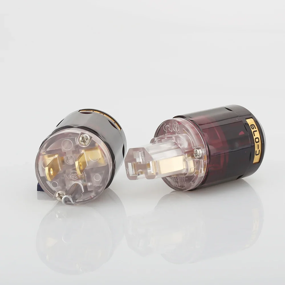 Пара P-079 C-079 IEC + P079, 24-каратная позолоченная вилка питания США + разъем питания IEC Hifi DIY C079 Вилка питания