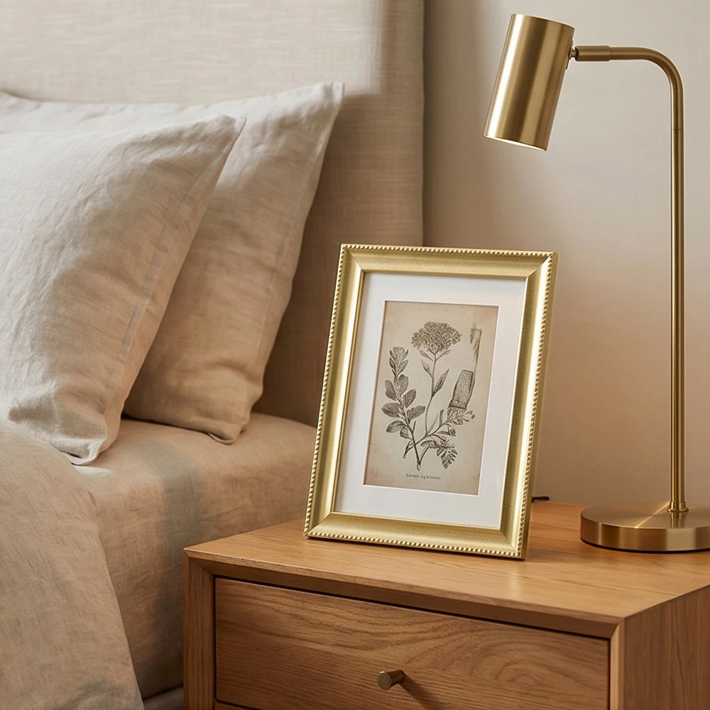 A4 Photo Frame Decorative for Living Room Gold Color Picture Frames Poster Display Holder for Wall Decoration 4x6,6x8,8x10 Inch