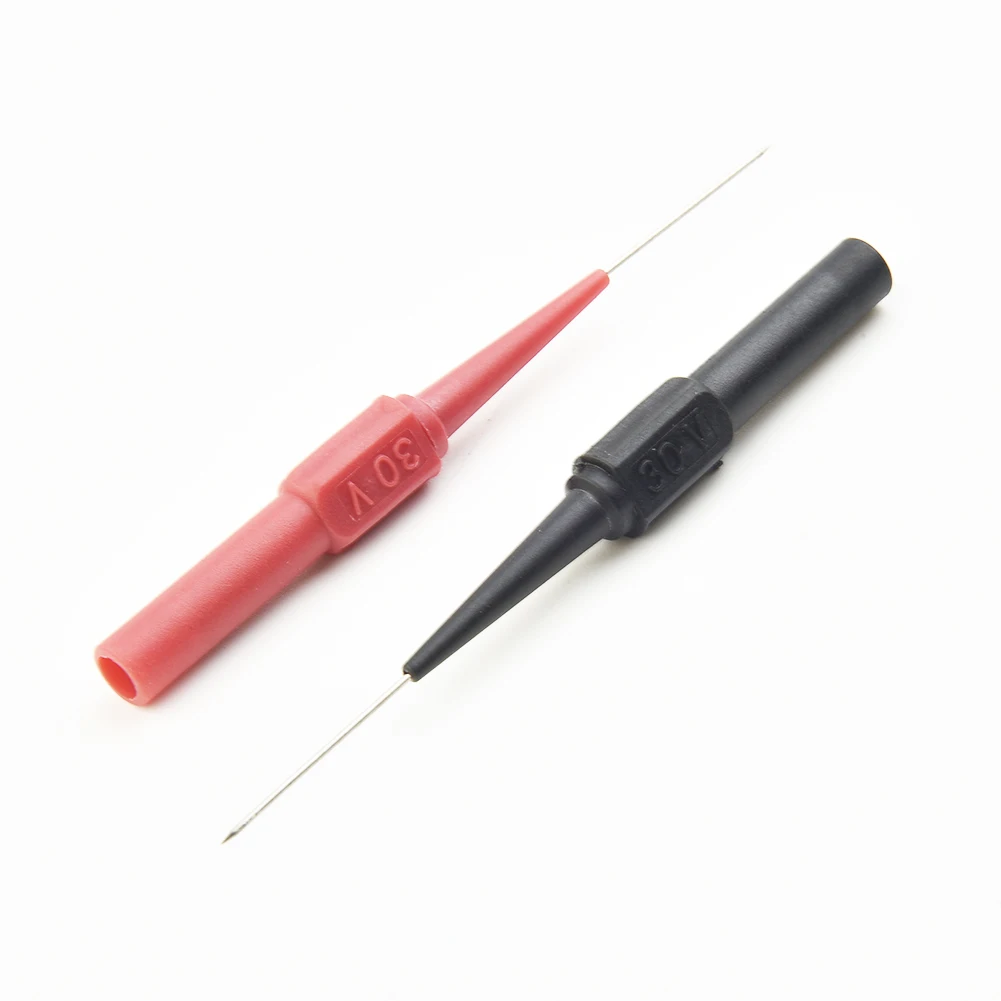Stainless Steel Needle Test Probes for Multimeter Use with 79mm Length 20 x 0.7 mm Tip and Banana Compatibility