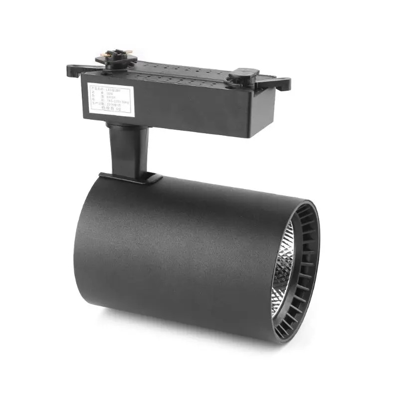 Black Track LED Light COB Spotlights Lamp Tracking Fixture For Store Shop