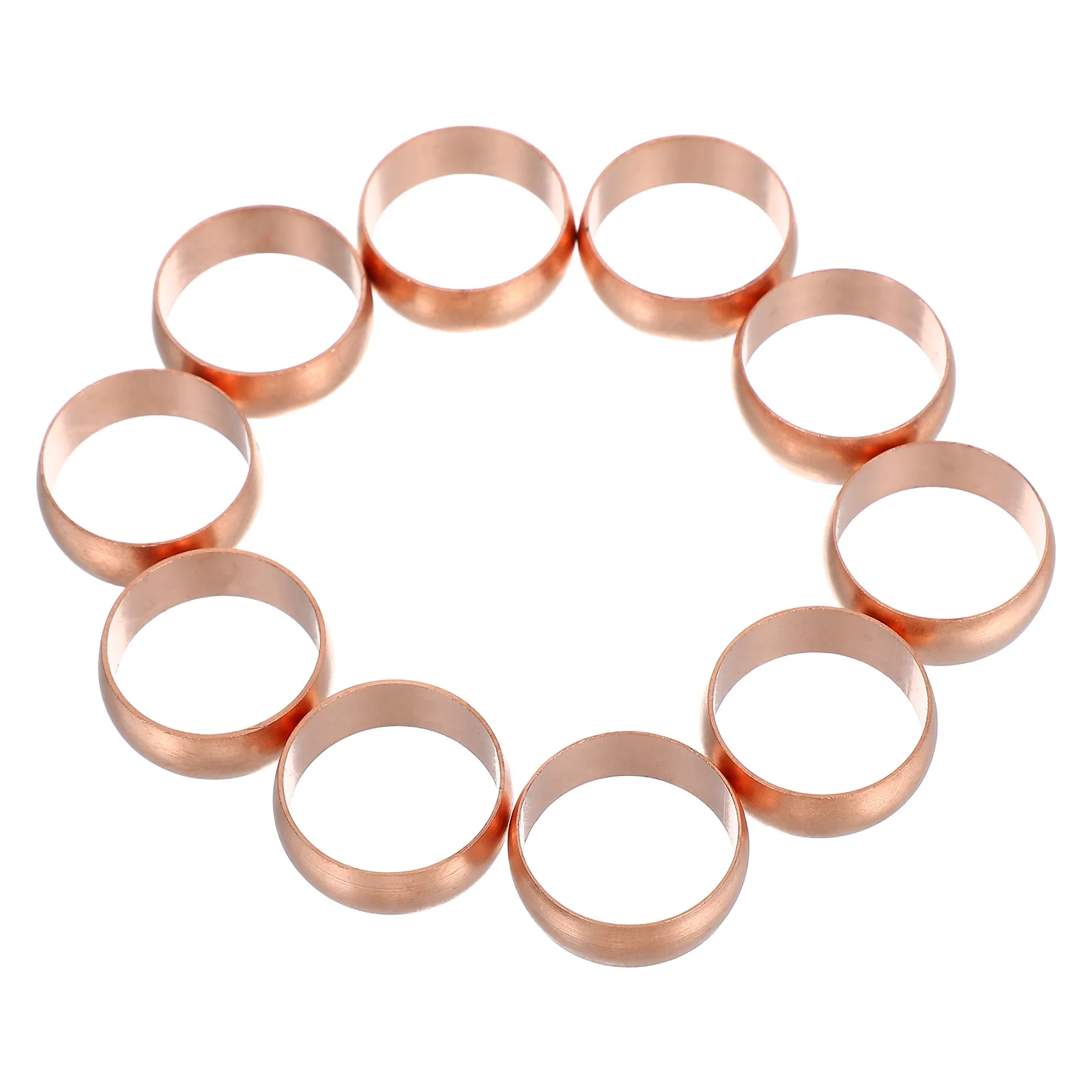 

10Pcs Copper Crimp Rings Industrial Pipe Fittings Oil Pipe Sealing Pex Crimp Rings Copper Hose Connectors Pex Sealing