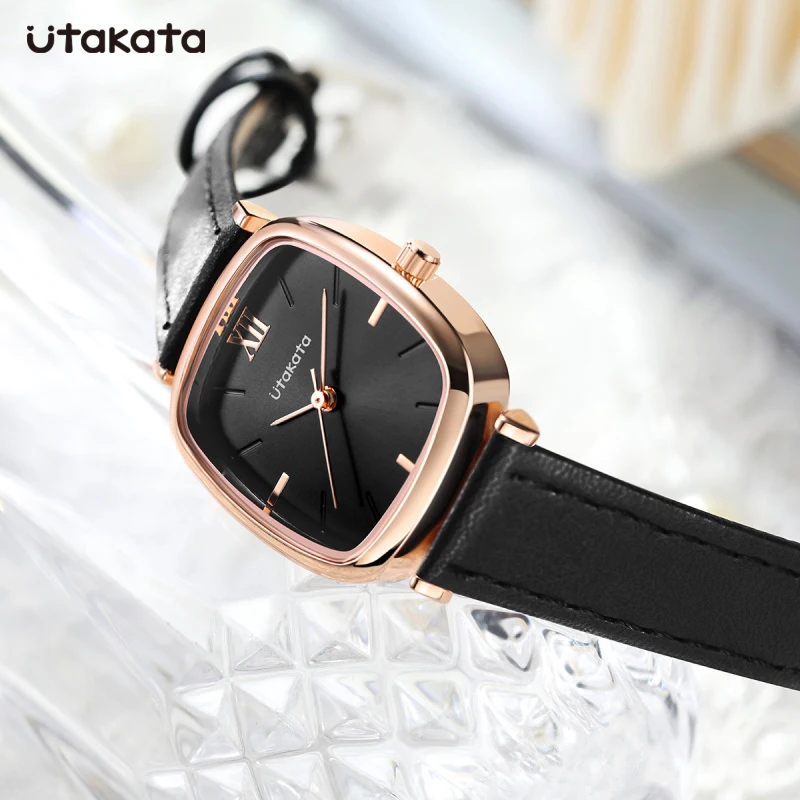 Utakata Hot Selling Woman Leather Quartz Wrist Watches New Arrival Elegant Watches For Women Gifts Fashion Casual Girls Watch