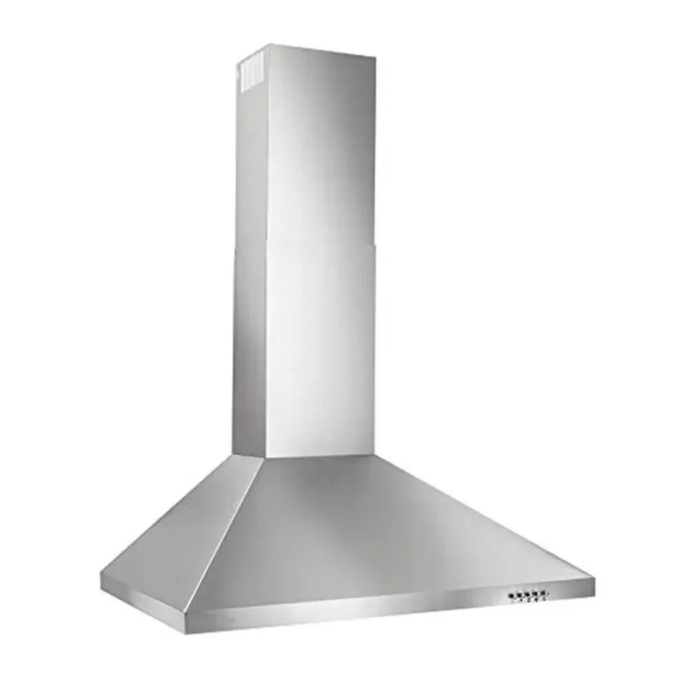 30-inch Stainless Steel Wall-Mount Range Hood with 3-Speed Fan & LED Light Improve Kitchen Air Quality Dual Dishwasher-Safe