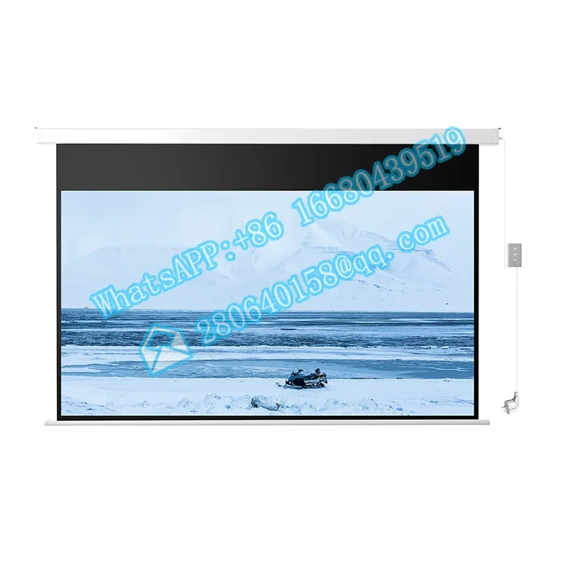 

XG 92 inch Matt white remote control motorized projection screens, 4k hd home theater projector screen