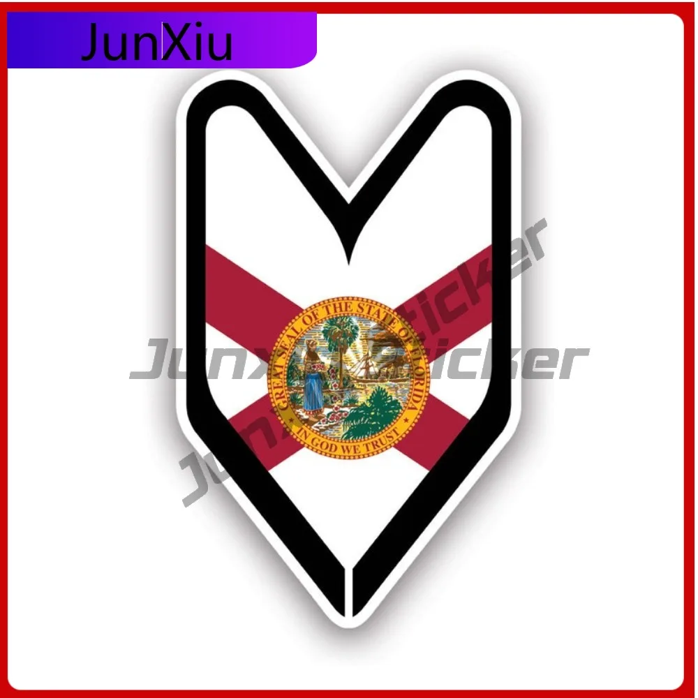 

Florida Driver Badge Sun Resistant Weather Resistant Vintage For Car Window Car Body Rear Windshield Removable No Residue