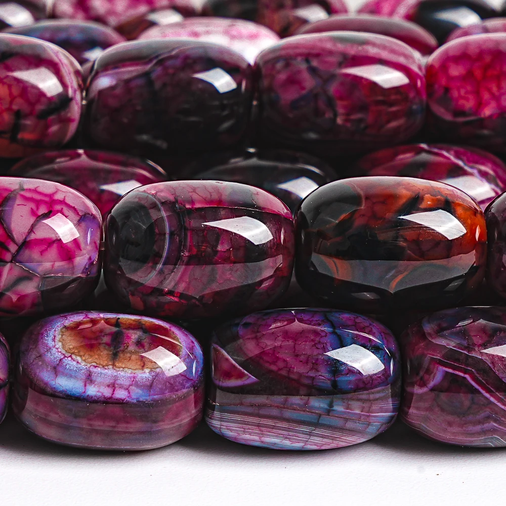 High Quality 17x12mm Agate Barrel Beads Polished Loose Beads for Men Women Jewelry Boho Chic Craft Wholesale DIY Accessories