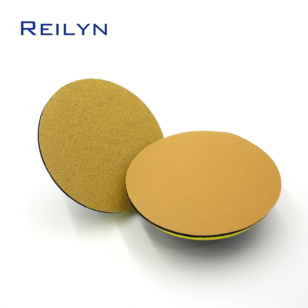 แผ่นขัดกระดาษทรายสีเหลืองขนาด 5 นิ้ว 20 ชิ้น ความละเอียด 80-600 แบบมีกาวในตัว สำหรับขัดรถยนต์