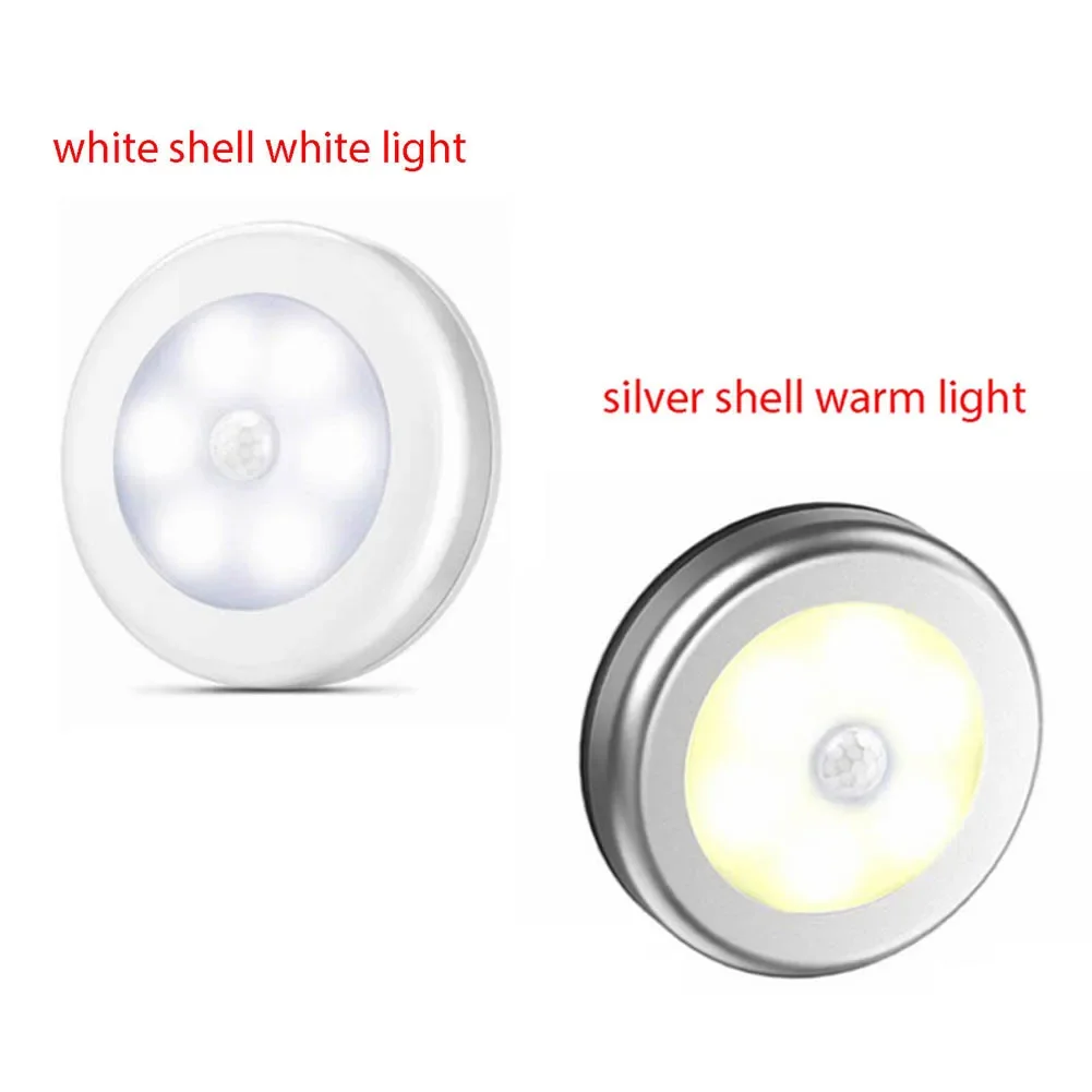 Night Light Motion Sensor Lamp 6 Led Lights Intelligent Body Sensor Wall Lamp  Battery Power for Home Bedroom Stairs Decoration