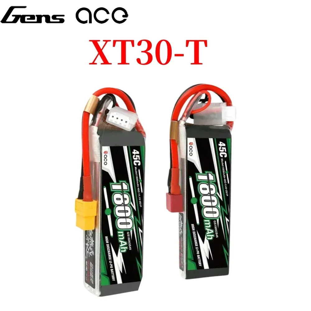 

Gens Ace Lipo Battery for FPV Drone 1800-2700mAh 2S-6S Voltage 7.4V-22.2V with T/XT60 Plug 20C-45C Discharge Rate
