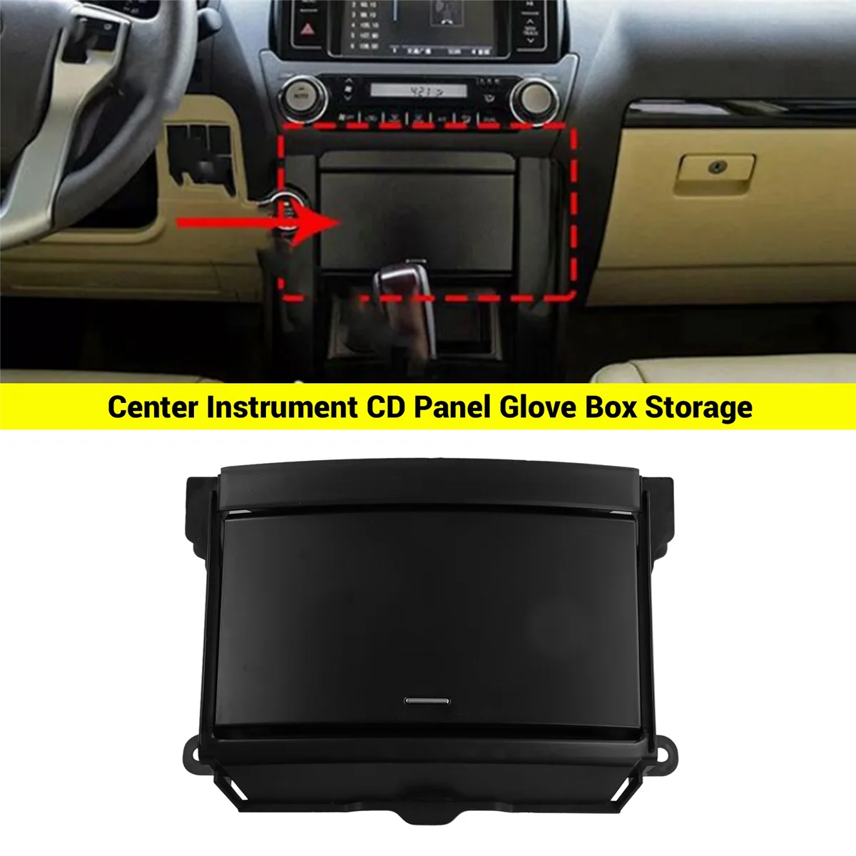 도요타 랜드 크루저 프라도 2010-2017 용 자동차 대시 보드 보관 상자, 도구 상자 센터 콘솔 글러브 박스 55406-60360