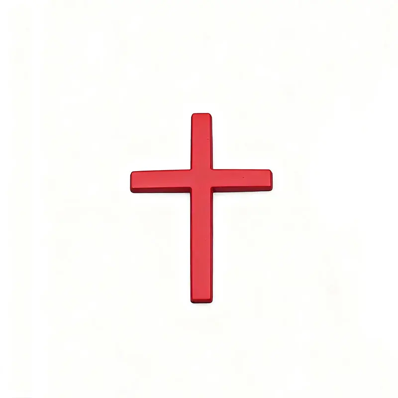 ثلاثية الأبعاد معدن أسود كروم أحمر كريستيان الصليب سيارة الخلفي الجذع ملصق شعار الحاجز الجانب شارة ملصق مائي لملحقات السيارات الخارجية