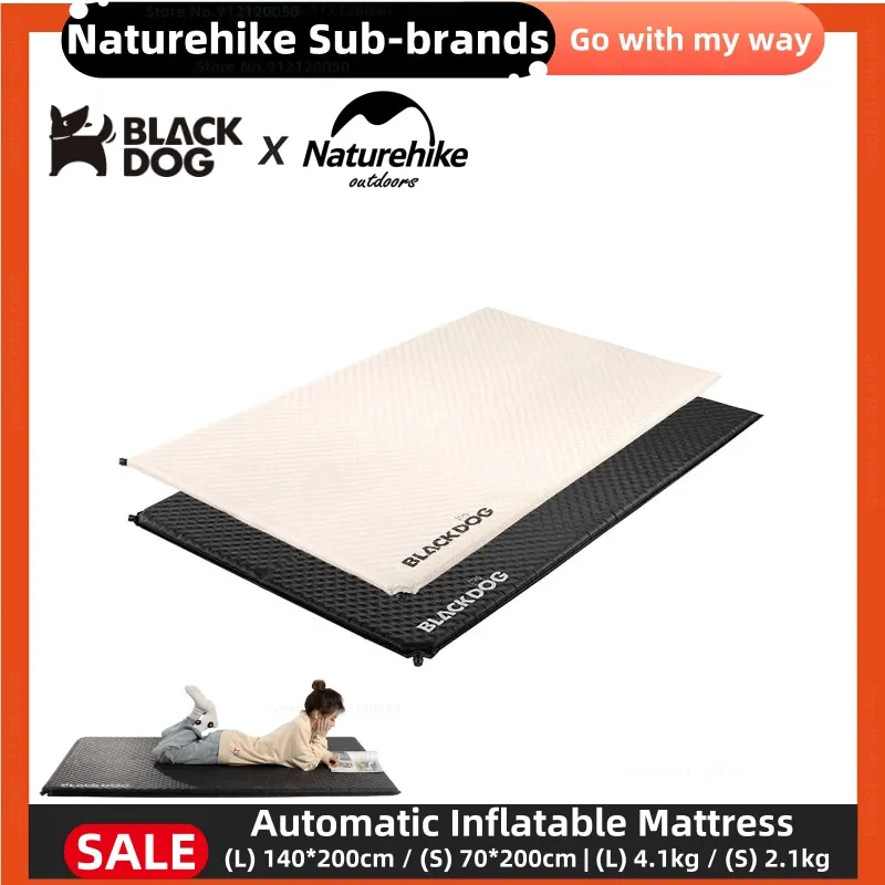 

Naturehike & Blackdog Automatic Inflatable Mattress Moistureproof Floor Mat 1-2 Person Outdoor Camping Sleeping Mat Camping Gear