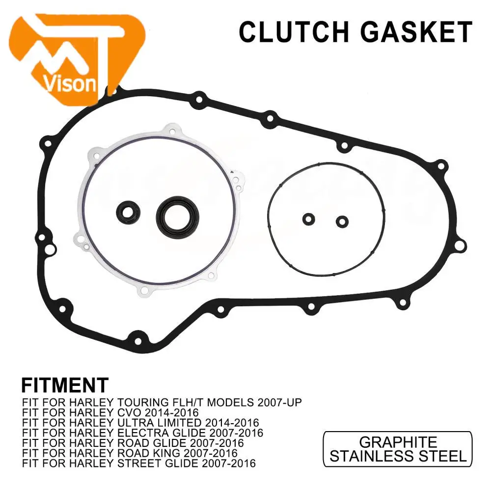 Clutch Cover Gasket Seal Kit For Harley TOURING ELHT MODELS CVO ULTRA LIMITED ELECTRA GLIDE ROAD GLIDE ROAD KING STREET GLIDE