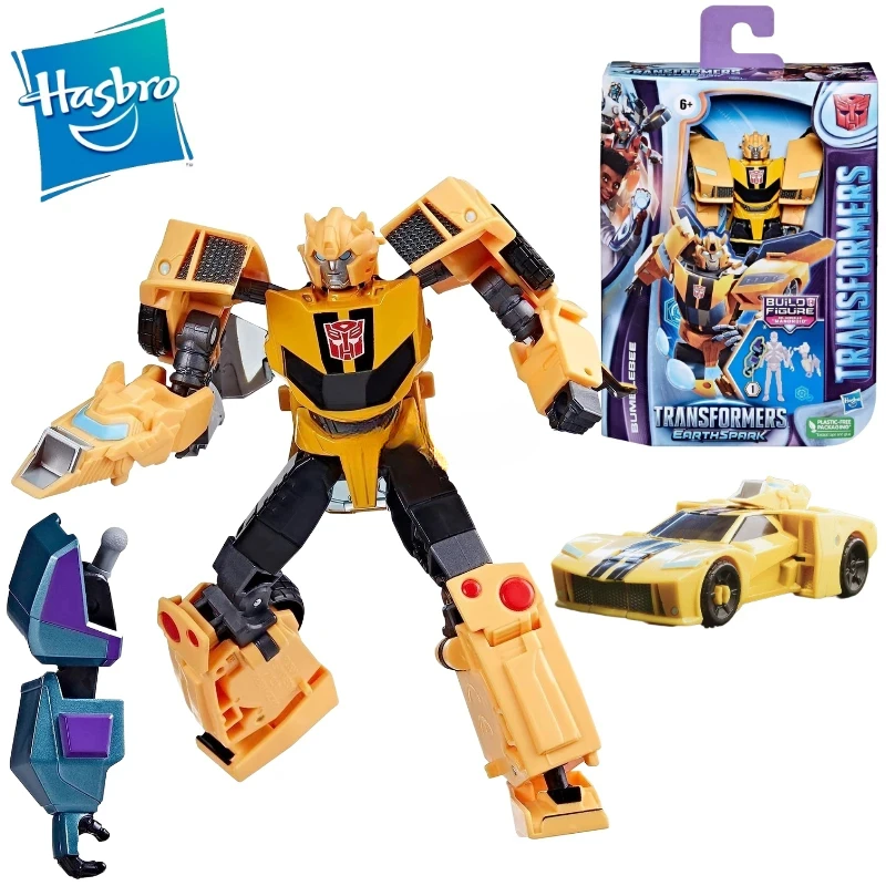 

In Stock Hasbro Transformers ES Earthspark Enhanced Level Bumblebee Action Figure Collection Model Toy Gifts for children