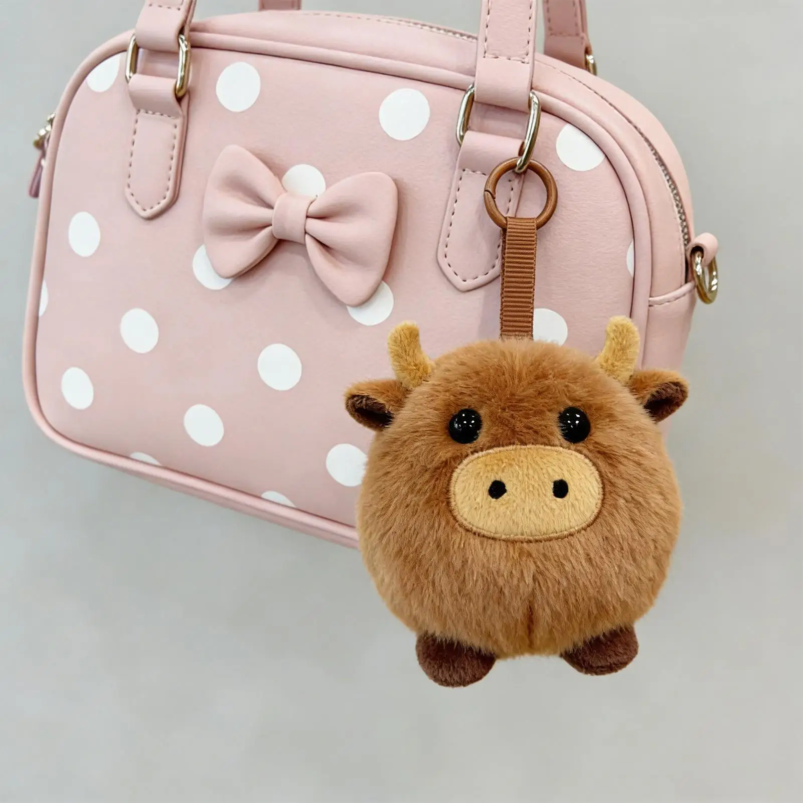 พวงกุญแจตุ๊กตาวัวน่ารัก ของตกแต่งกระเป๋า ของขวัญสำหรับเด็กผู้หญิง วันเกิด วันวาเลนไทน์