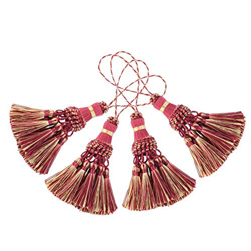 2Pcs Tassels For Keychains Small Tassel Fringe Trim Decoration Hanging Pendant DIY Room Accessories Jewelry Accessories