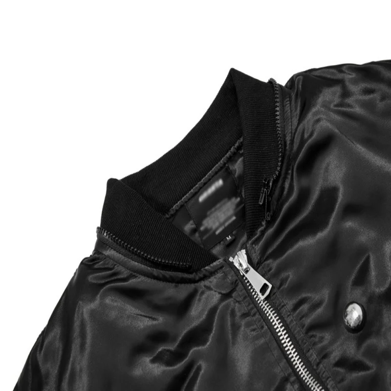 معطف مبطن بياقة من الفرو للرجال بتصميم معدني ثقيل، سترة هيب هوب عصرية بسحاب مزدوج للرجال