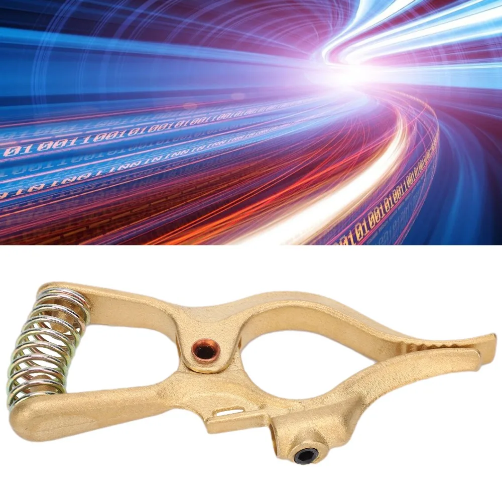 300A Ground Clamp Smooth Surface Jaw Opening Earth Clamp T-Style Design Brass Welding Grounding Clamp For Welding Machine