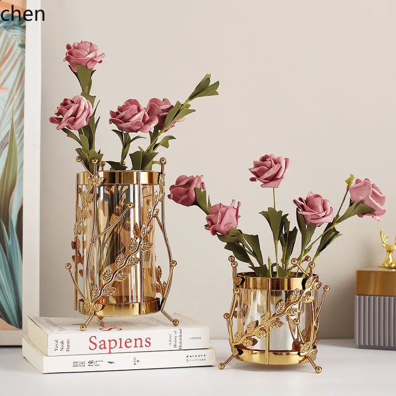 

PYH vase - dual-purpose ornament, modern style for living room , and glass flower arrangement, soft decoration