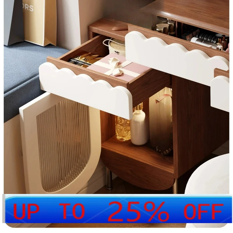 

LMM solid wood dressing table, chest cabinet integrated small apartment makeup table