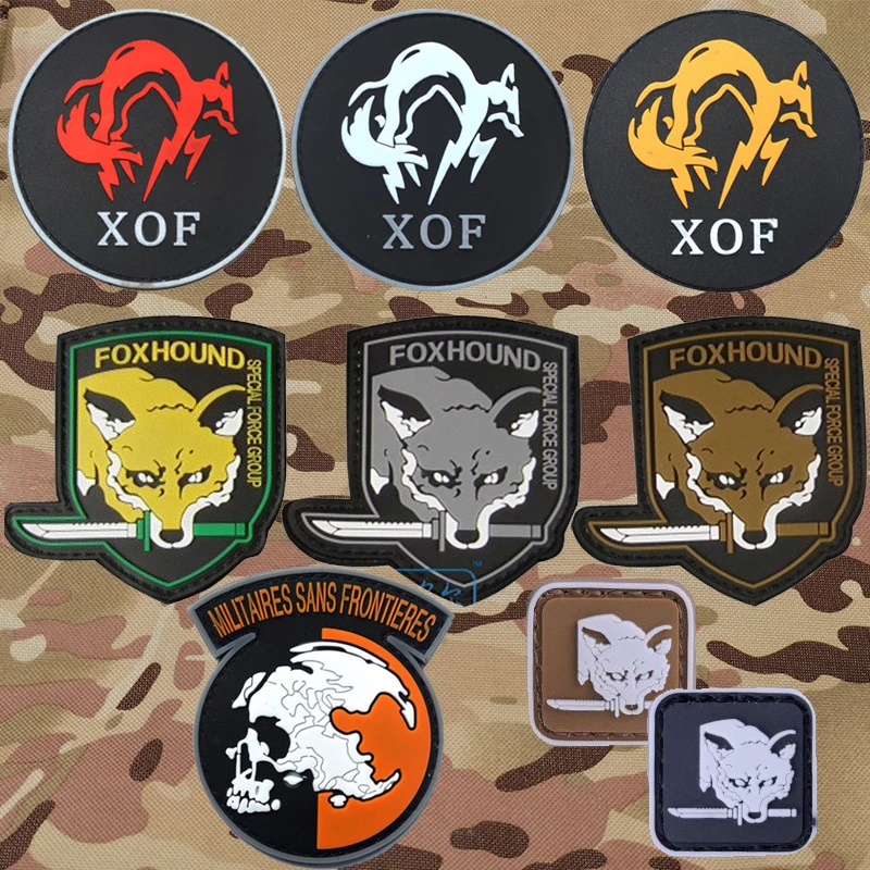 Foxhound Special Force Group  Rubber Patch Without Borders The Army of PVC Military Patches  On Clothing With Hook And Loop