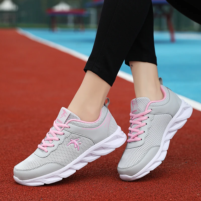 Zapatillas de correr transpirables para mujer y niña, zapatos de entrenamiento deportivo, ligeros, de viaje, talla grande