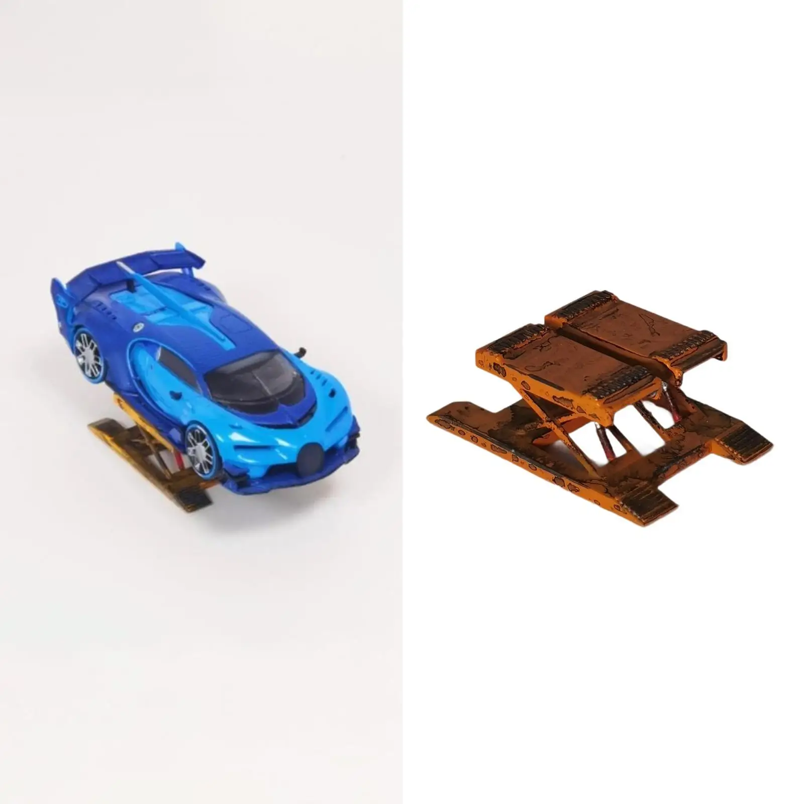 

1:64 масштабная модель подъема, имитирующая прочная ручная роспись, украшение стола из песка, инструмент для авторемонта, модель диорамы 1/64, автомобильный подъемник для гаража