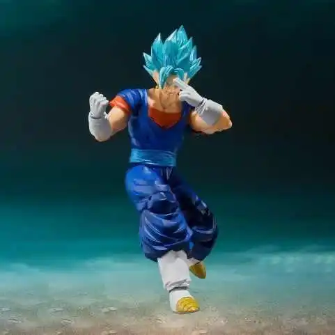 Bandai Shf Originele Dragon Ball Z Vegetto Actiefiguren Blauw Haar Super Saiyan God Collectible Model Decoratie Anime Serie
