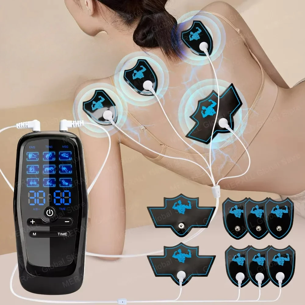 

Customizable Professional Tens Electric Stimulation Massager Muscle Ems Therapy Pain Relief Adjustable Lightweight Lcd Display