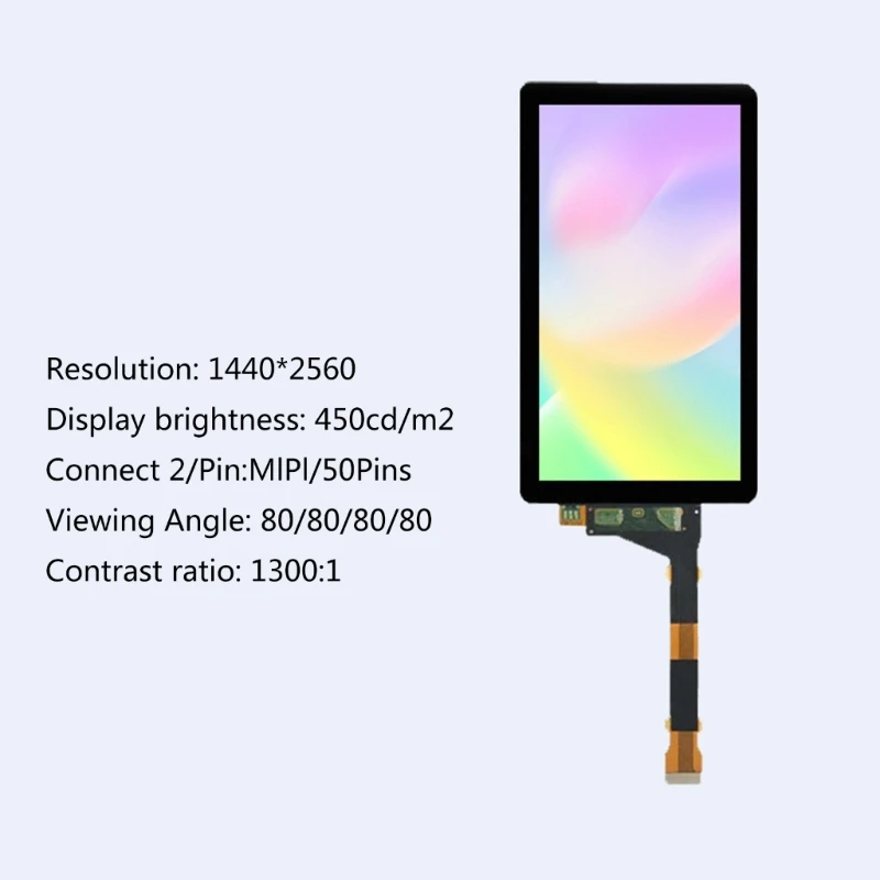 5.5inch 2K LCD Screen with Glass Featuring 450cd/m² Brightness and 1300:1