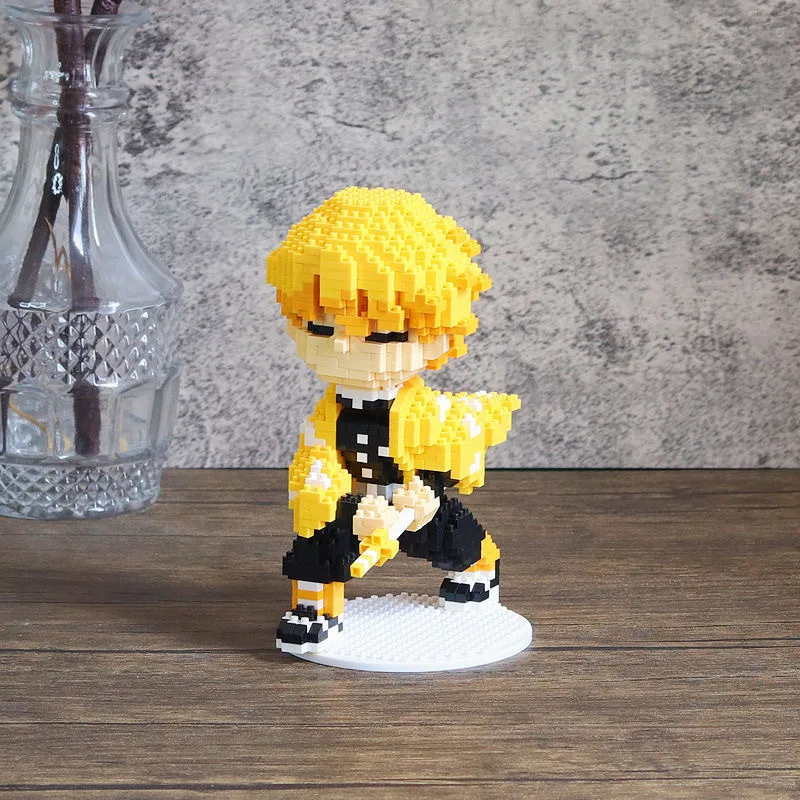 Blocs de construction de tueur de démons, figurines de dessin animé Kimetsu No Yaiba Kamado Tanjirou Nezuko Zenitsu Kyoujurou, jouets cadeaux pour enfants