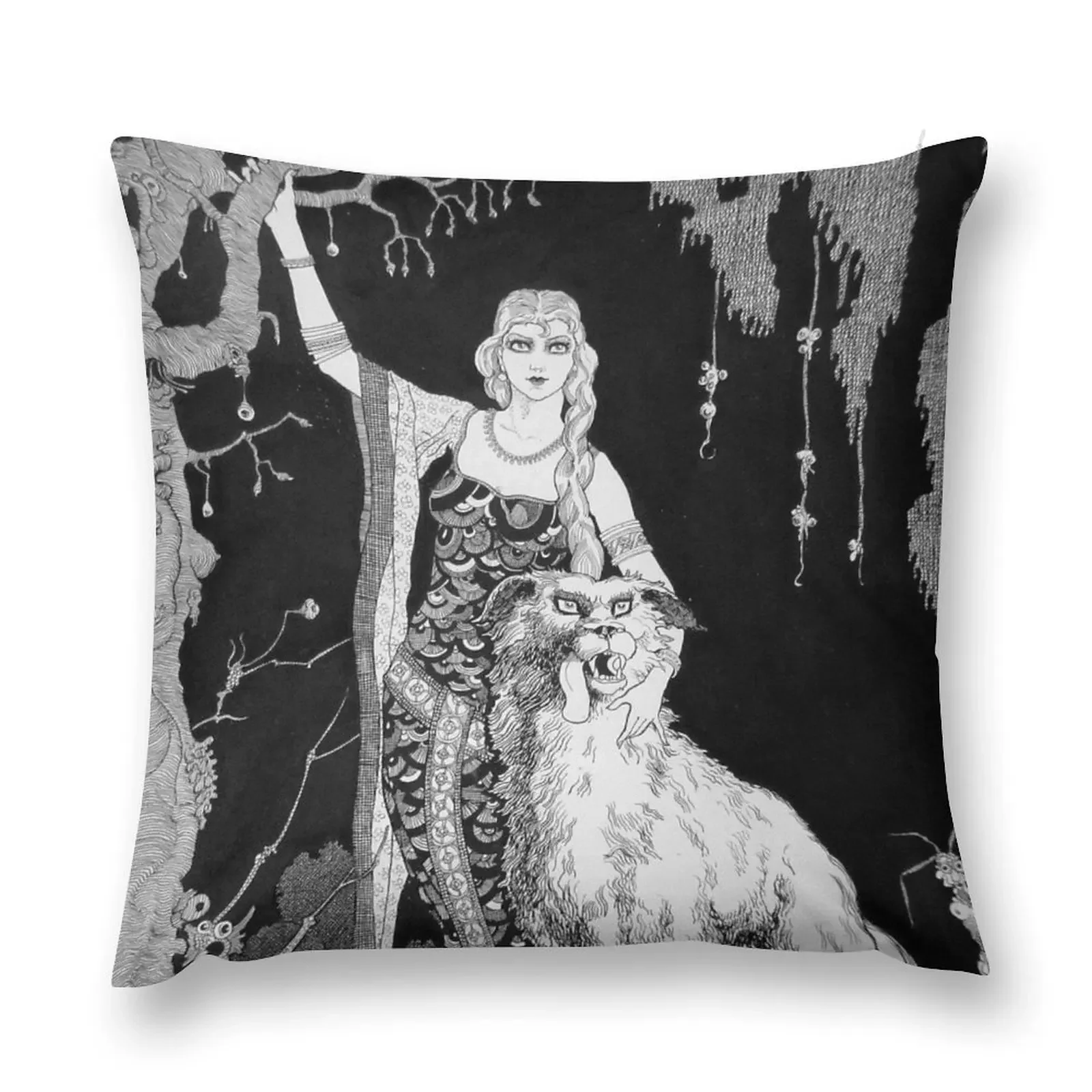 Sigmund and the Witch Woman - Harry Clarke Throw Pillow Sofa Cushions Covers christmas pillowcases pillow