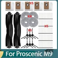 ABBK-22PCS Replacement Parts For Proscenic M9 Robot Vacuum Cleaner Main Side Brush HEPA Filter Mop Cloth Dust Bag