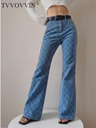 WOMENGAGA Slightly Jeans Women High Waist Show Legs Long Slim Horseshoe Pants Wide Leg Pants Trousers High Street 0WP1