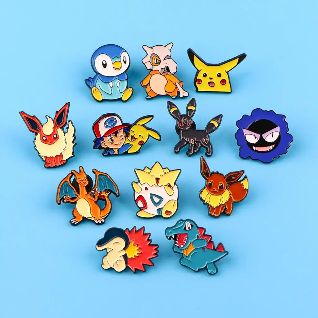 Anime Animal Pin Cute Monsters Enamel Pin Women's Brooch Jeans Badges Brooches for Clothing Badge Jewelry Accessories Fans Gifts