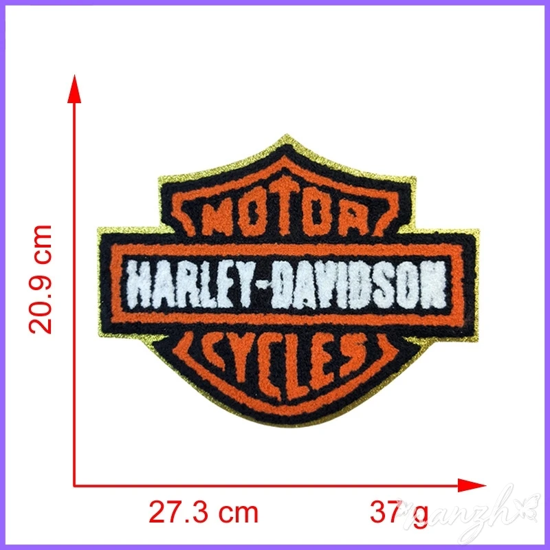 Decoration Velcro Patch Motorcycle Logo Embroidery Cloth Patch Leather Sewing For Harley Davidson Softail Sportster VRSC Touring view 2