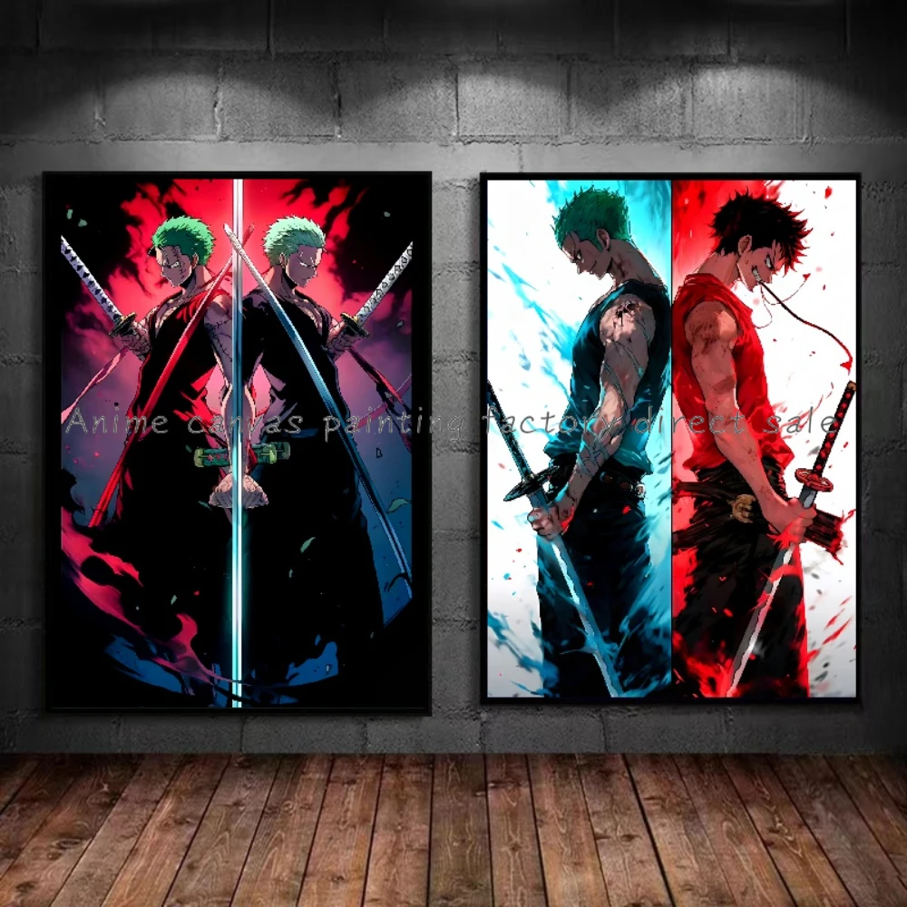 Famous Anime One Piece Poster Home Decoration Printing Canvas Painting Suitable for Life Home Decoration Wall Art Picture