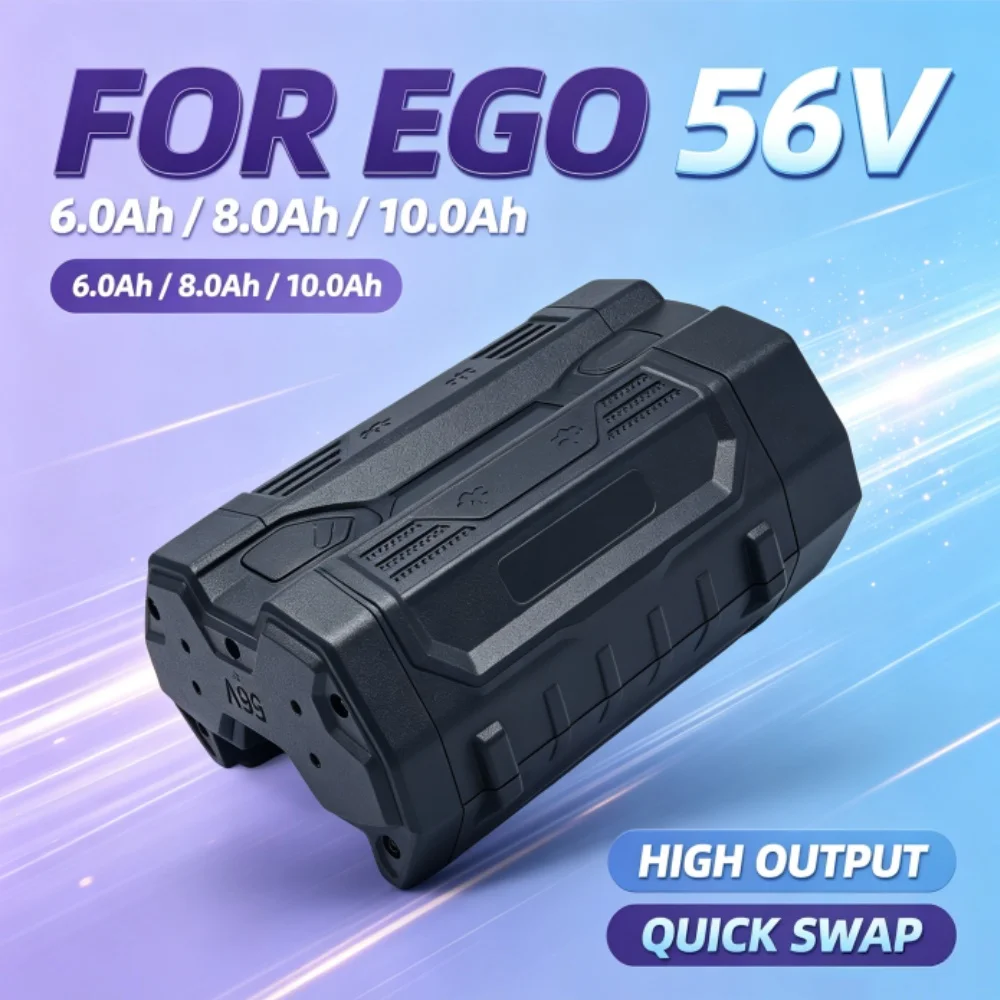 New 56V 6.0Ah Li-ion Battery Compatible for EGO BA2800T BA4200 BA4200T BA1400 BA1400T BA5600T BA2240 BA1120119 Lawn Replacement