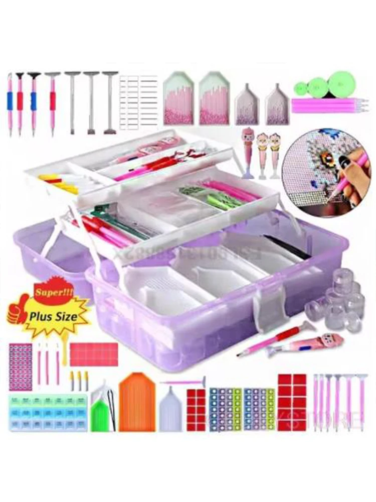DIY Diamant Malerei Werkzeug, Diamant Flasche Handheld Aufbewahrungstasche Set, Neue Diamant Stift Werkzeug Zubehör – Detail 1