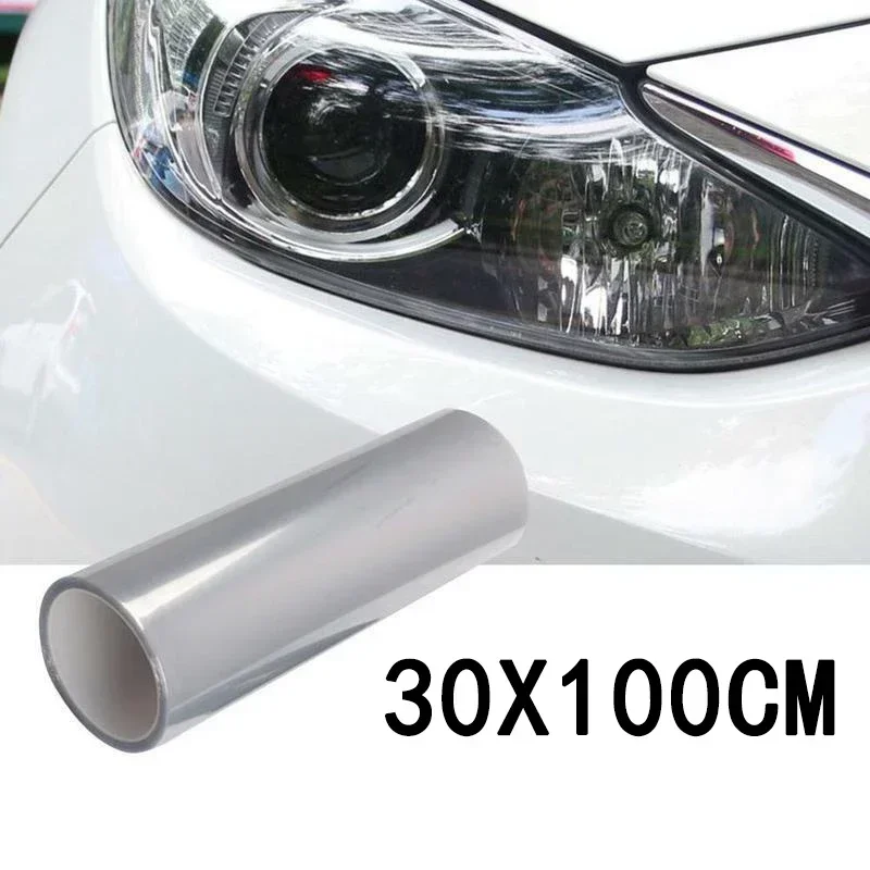 Car Headlight Protector Film Transparent Vinyl Wrap UV Protection For Tail/ Head/Brake/Fog Light 1 Roll 100*30cm NEW