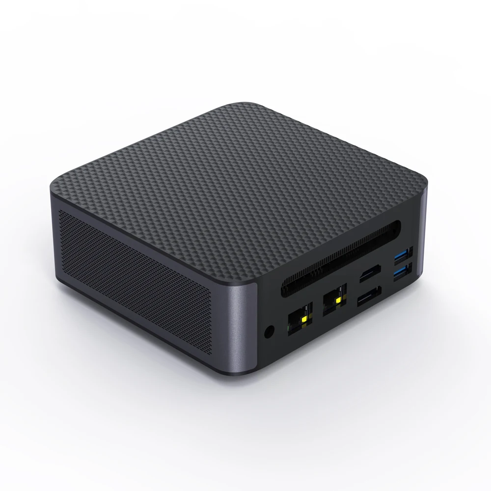 Mini PC sólida AI AMD Ryzen 7 8745HS 2*2,5G RJ45 Dual DDR5 NVMe 3 * pantalla Mirco ordenador de escritorio de oficina Win11 HD DP tipo C Sever