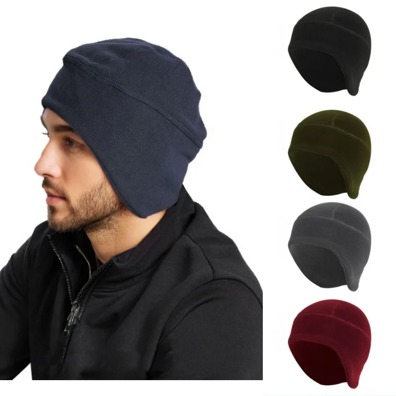 

Motorcycle Cycling Thermal Fleece Ear Cover Hat Under Helmet Cap Unisex Winter Warm Running Sports Beanies Hiking Ski Snow Cap