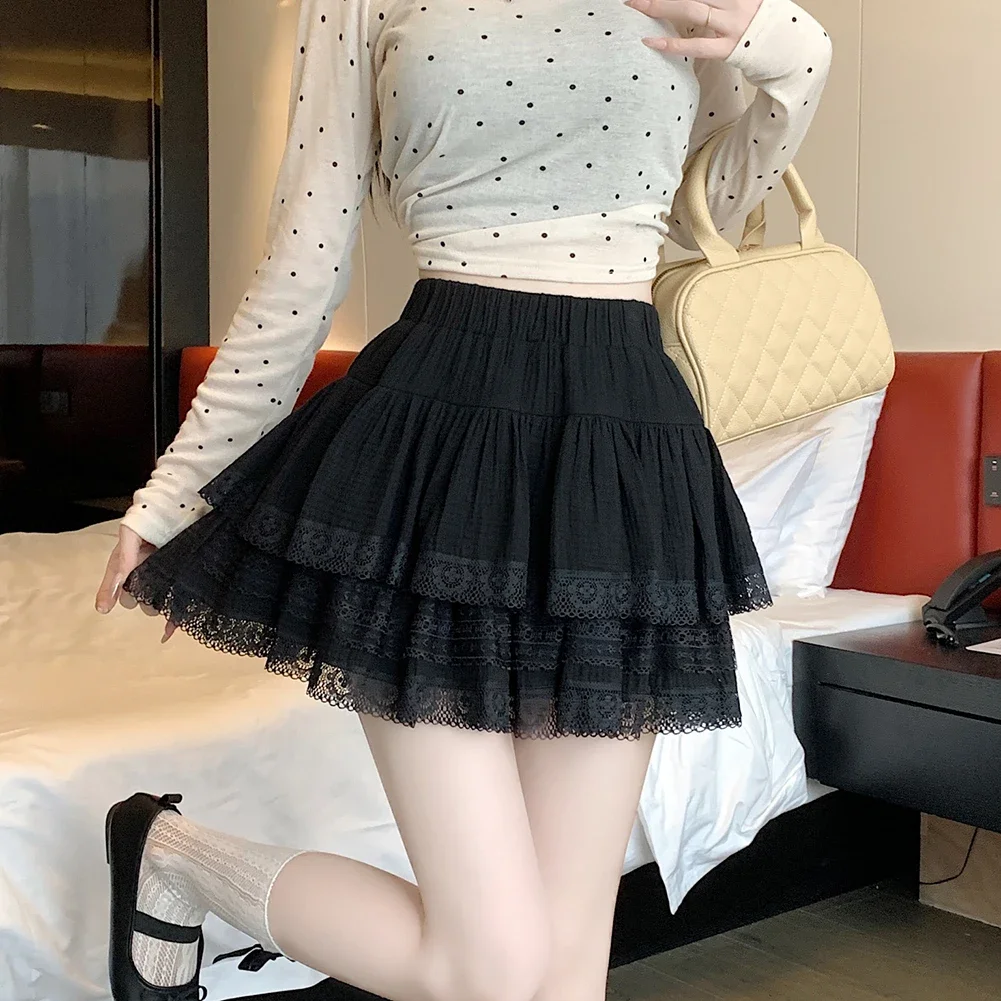 For Casual Events Casual Skirt High Waist Skirt Casual Wear Party Outfits Black Feminine Basic Style Daily Use