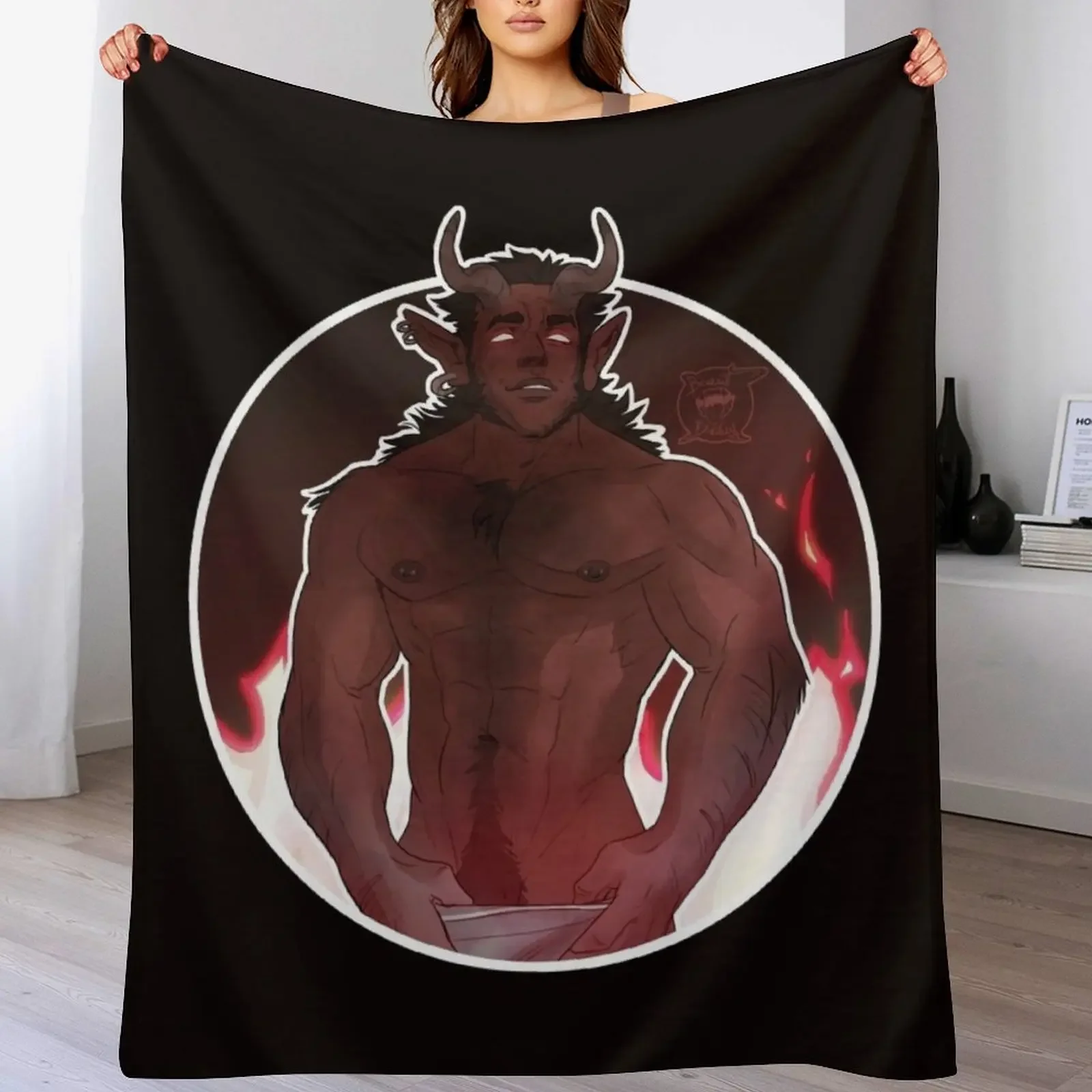 Sexy Demon Throw Blanket Soft funny gift for babies anime Blankets