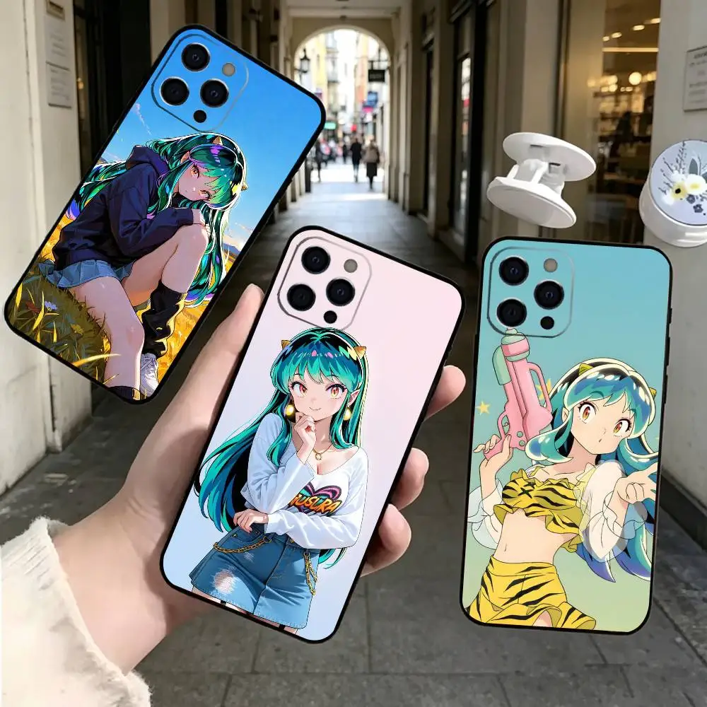 U-Urusei Yatsura L-Lum Mobile  Phone Case For iPhone 17,16,15,14,13,12,11 Plus,Pro Max,XS,Soft Silicone Black Cover