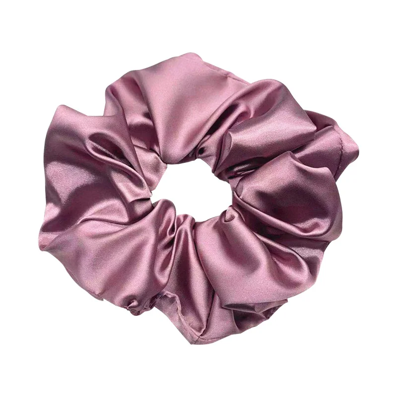 Oversized Scrunchies Rubber Hair Ties Elastic Hair Bands Girs Ponytail Hairstyle Smooth Satin Hair Rings For Women Accessories image 5