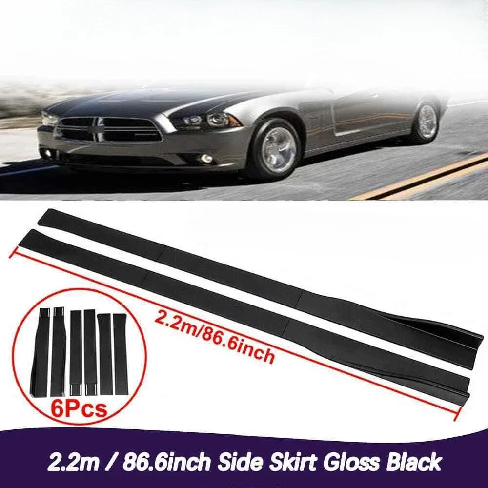 

86.6" For Dodge Charger RT SRT SXT Gloss Car Side Skirt Extension Lip Splitter United States